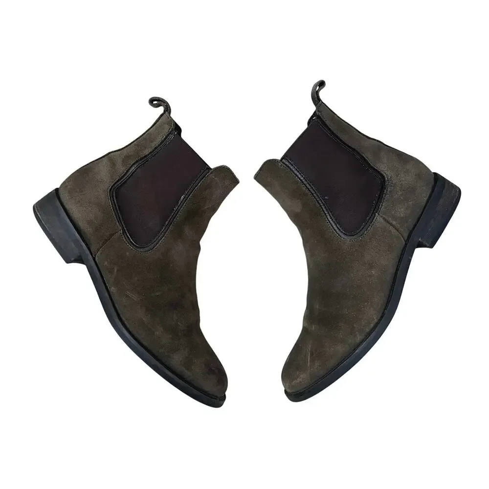 Thursday Boot Co Women’s 8.5 Brown Suede Duchess Chelsea Ankle Boots Handmade